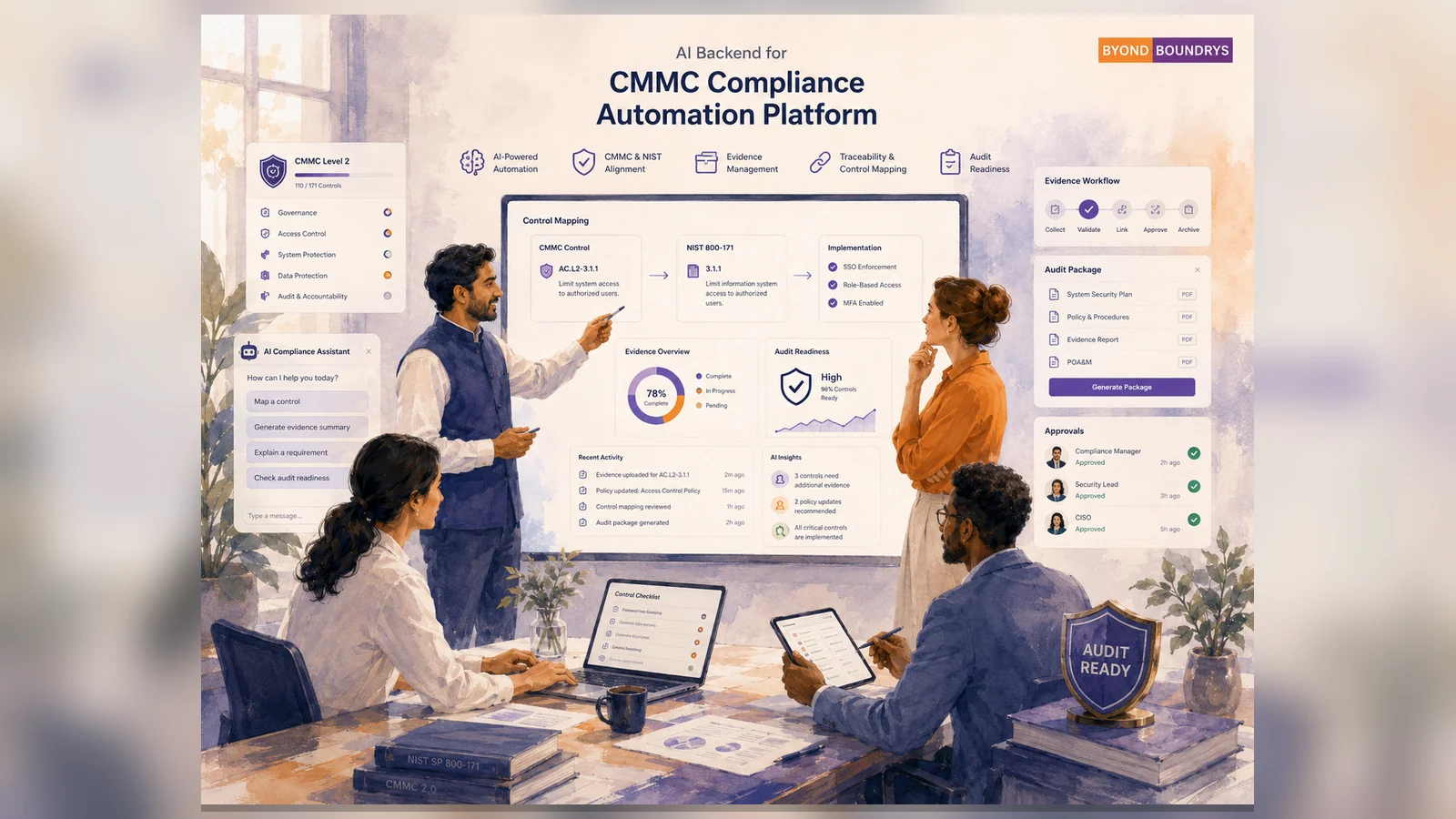 CMMC Compliance AI Backend case-study visual