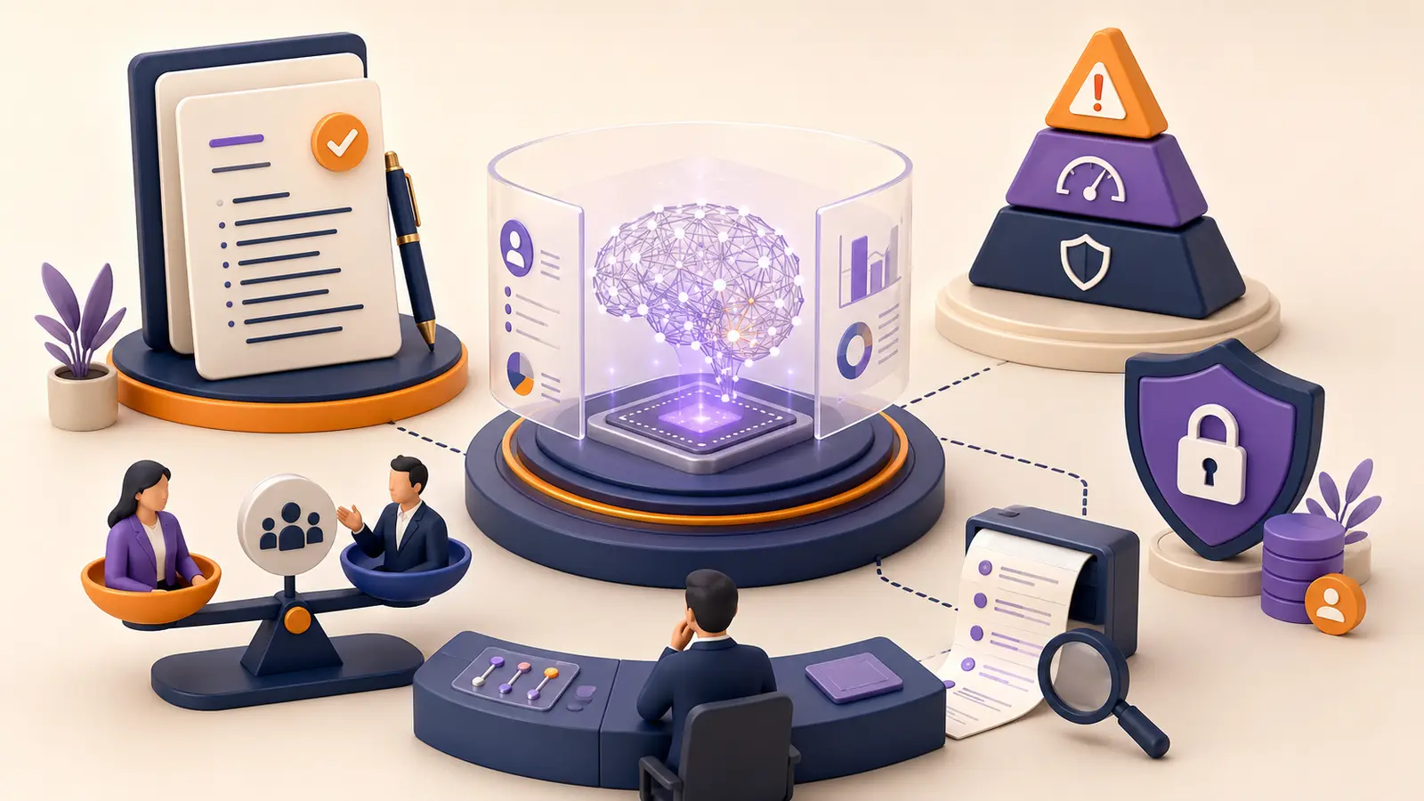 Human-in-the-loop AI workflow with review, evidence and accountable decisions.